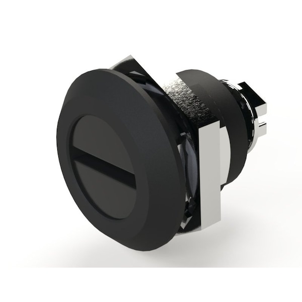 Door Latch, Slotted Black